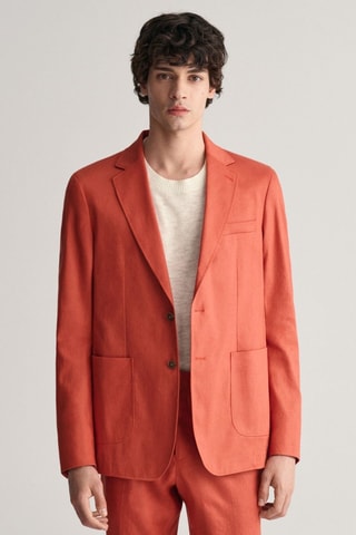 Chaqueta de lino - Naranja