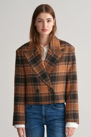 Chaqueta de lana - Marrón y marrón oscuro