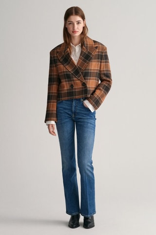 Chaqueta de lana - Marrón y marrón oscuro