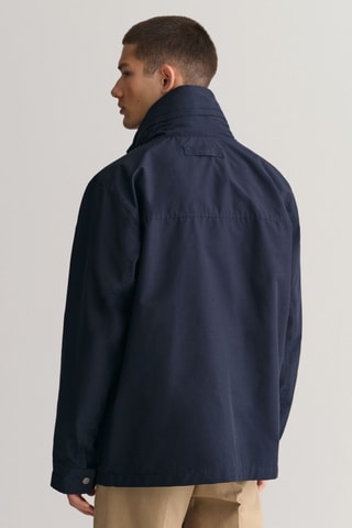 Chaqueta regular fit con capucha - Azul marino