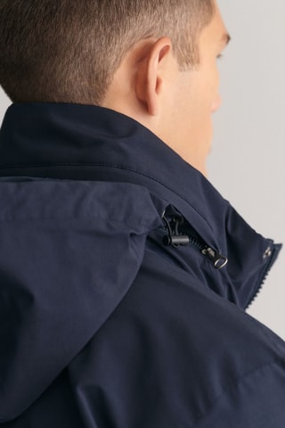 Chaqueta regular fit con capucha - Azul marino