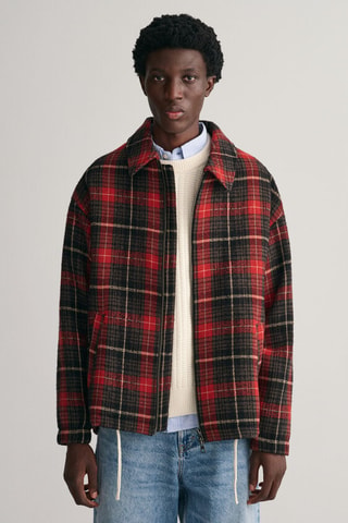 Chaqueta oversize de lana - Rojo