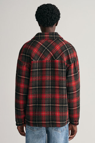 Chaqueta oversize de lana - Rojo
