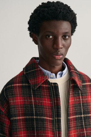 Chaqueta oversize de lana - Rojo