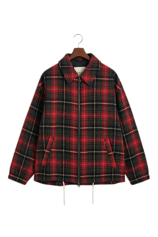 Chaqueta oversize de lana - Rojo