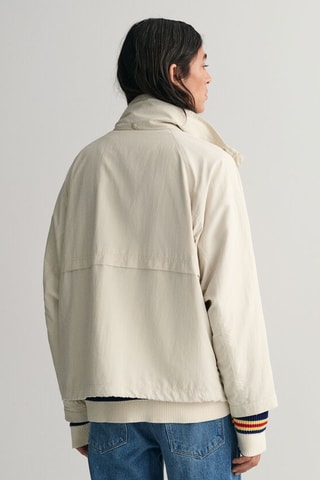 Chaqueta relaxed con capucha - Beige