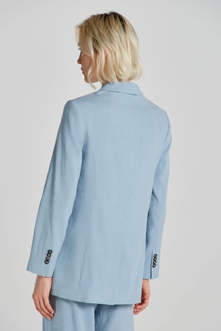 Chaqueta de traje regular fit de lino - Azul claro