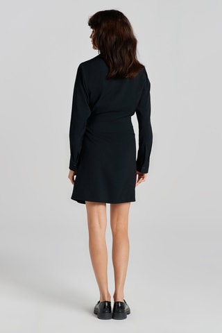 Vestido cruzado slim fit - Negro