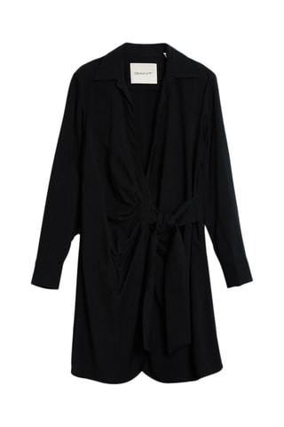 Vestido cruzado slim fit - Negro