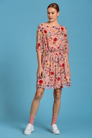 Vestido evasé - Rosa