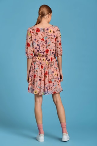 Vestido evasé - Rosa