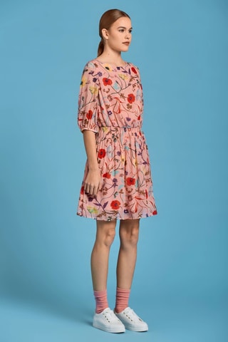 Vestido evasé - Rosa