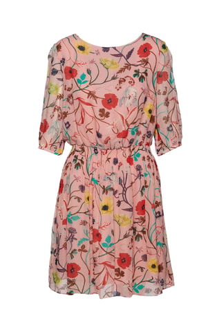 Vestido evasé - Rosa
