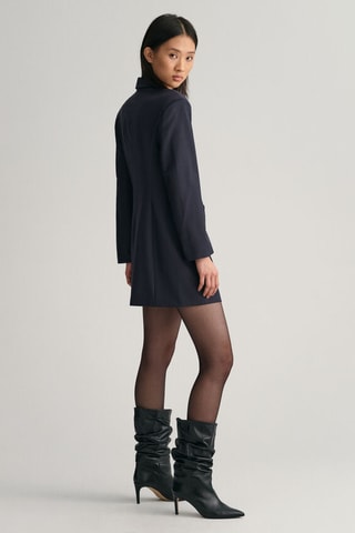 Vestido blazer de lana - Azul marino