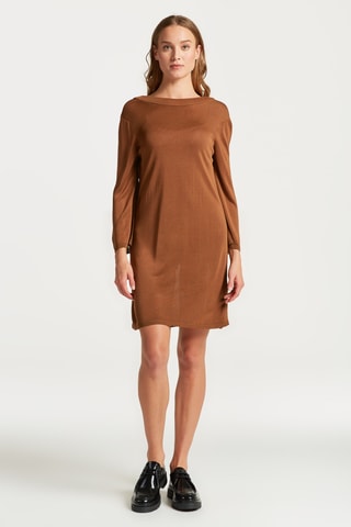 Vestido relaxed - Marrón