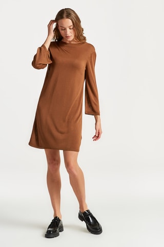 Vestido relaxed - Marrón