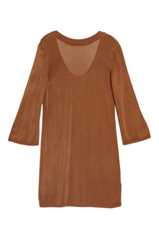 Vestido relaxed - Marrón