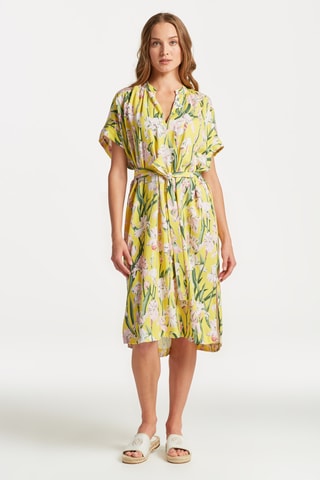 Vestido midi relaxed sin mangas - Amarillo