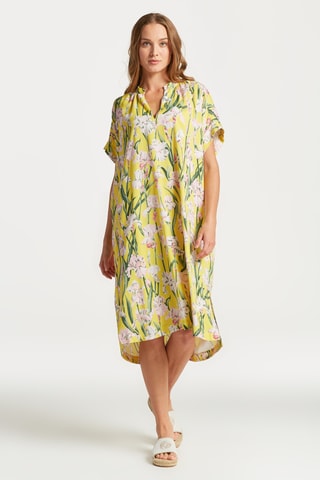 Vestido midi relaxed sin mangas - Amarillo