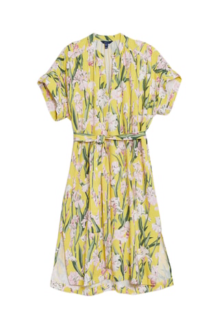 Vestido midi relaxed sin mangas - Amarillo