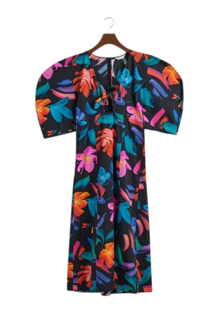 Vestido midi slim fit - Negro