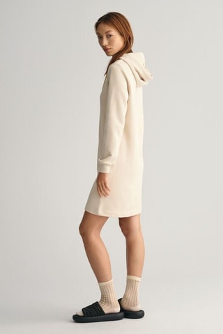 Vestido sudadera con capucha - Beige