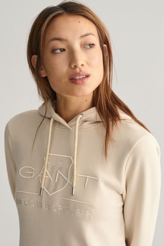 Vestido sudadera con capucha - Beige