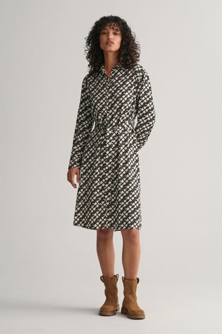 Vestido camisero relaxed - Negro