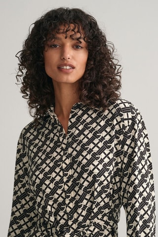 Vestido camisero relaxed - Negro