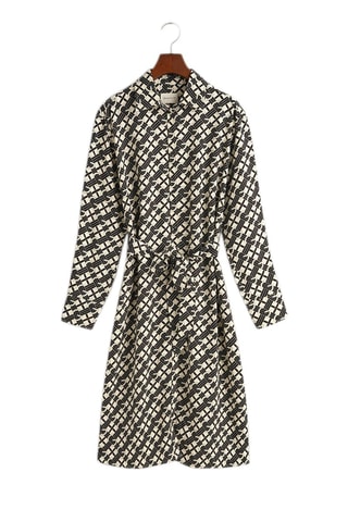 Vestido camisero relaxed - Negro