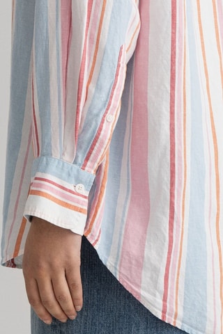Camisa de lino - Rosa y blanco
