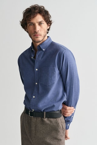 Camisa regular fit - Azul