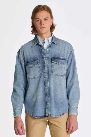 Camisa oversize - Azul claro