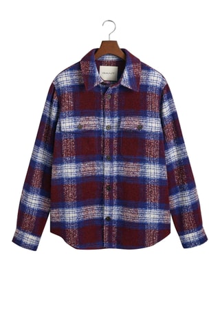 Sobrecamisa regular fit - Azul y burdeos