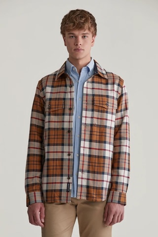 Sobrecamisa regular fit - Marrón