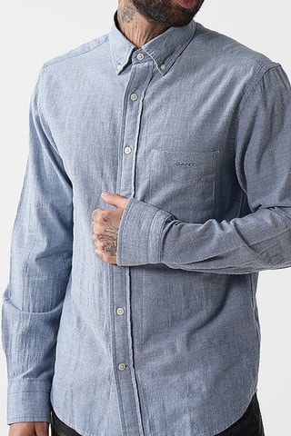 Camisa regular fit - Azul claro