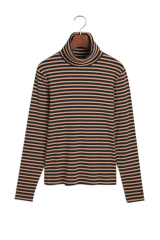 Jersey fino slim fit - Beige y azul