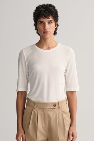 Camiseta slim fit - Crudo