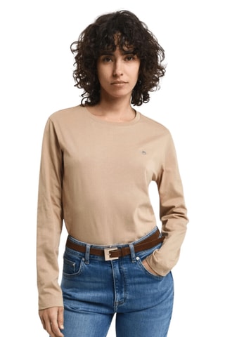 Camiseta regular fit - Beige