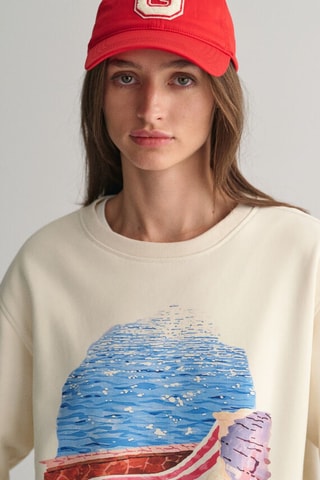 Sudadera relaxed - Crema