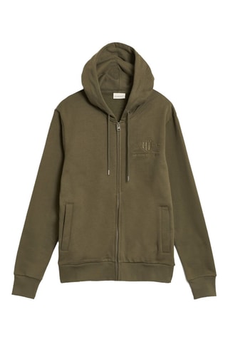 Sudadera regular fit con capucha - Caqui
