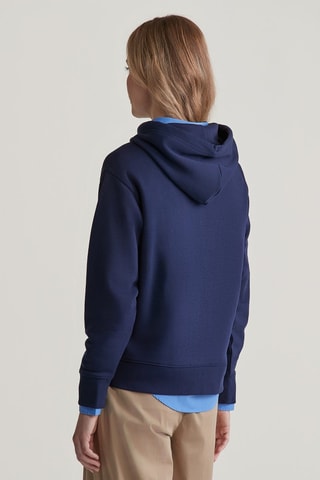 Sudadera relaxed con capucha - Azul marino