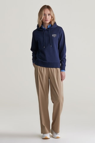 Sudadera relaxed con capucha - Azul marino
