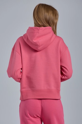 Sudadera relaxed de algodón orgánico con capucha - Rosa