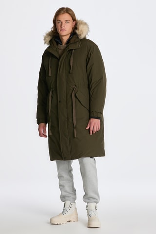 Parka y chaleco oversize - Caqui y beige