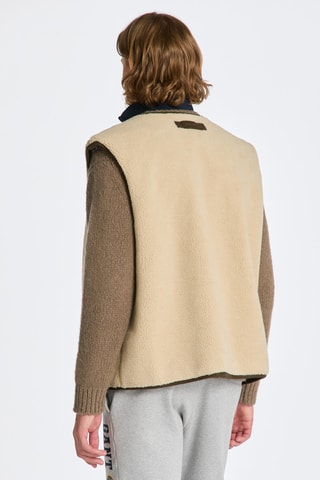 Parka y chaleco oversize - Caqui y beige