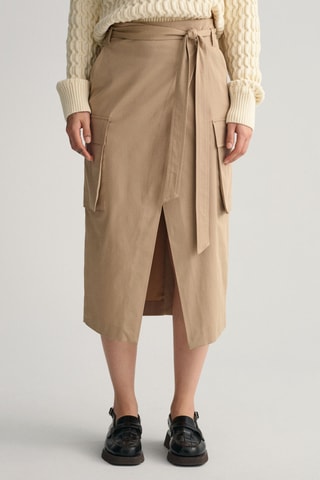 Falda midi - Beige