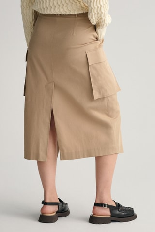 Falda midi - Beige
