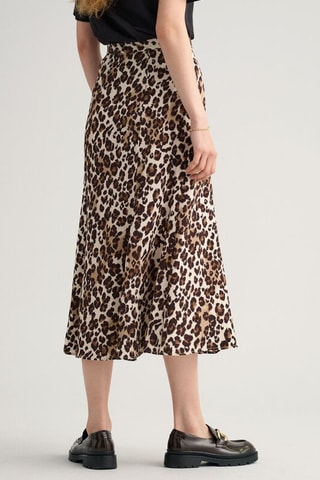 Falda midi - Beige