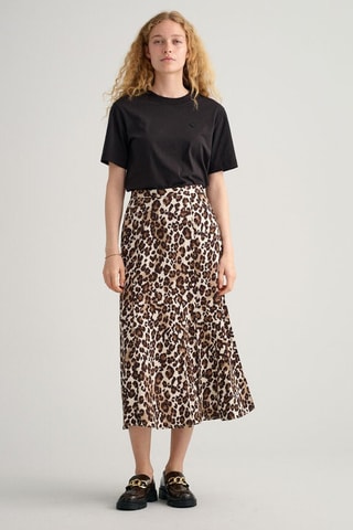 Falda midi - Beige